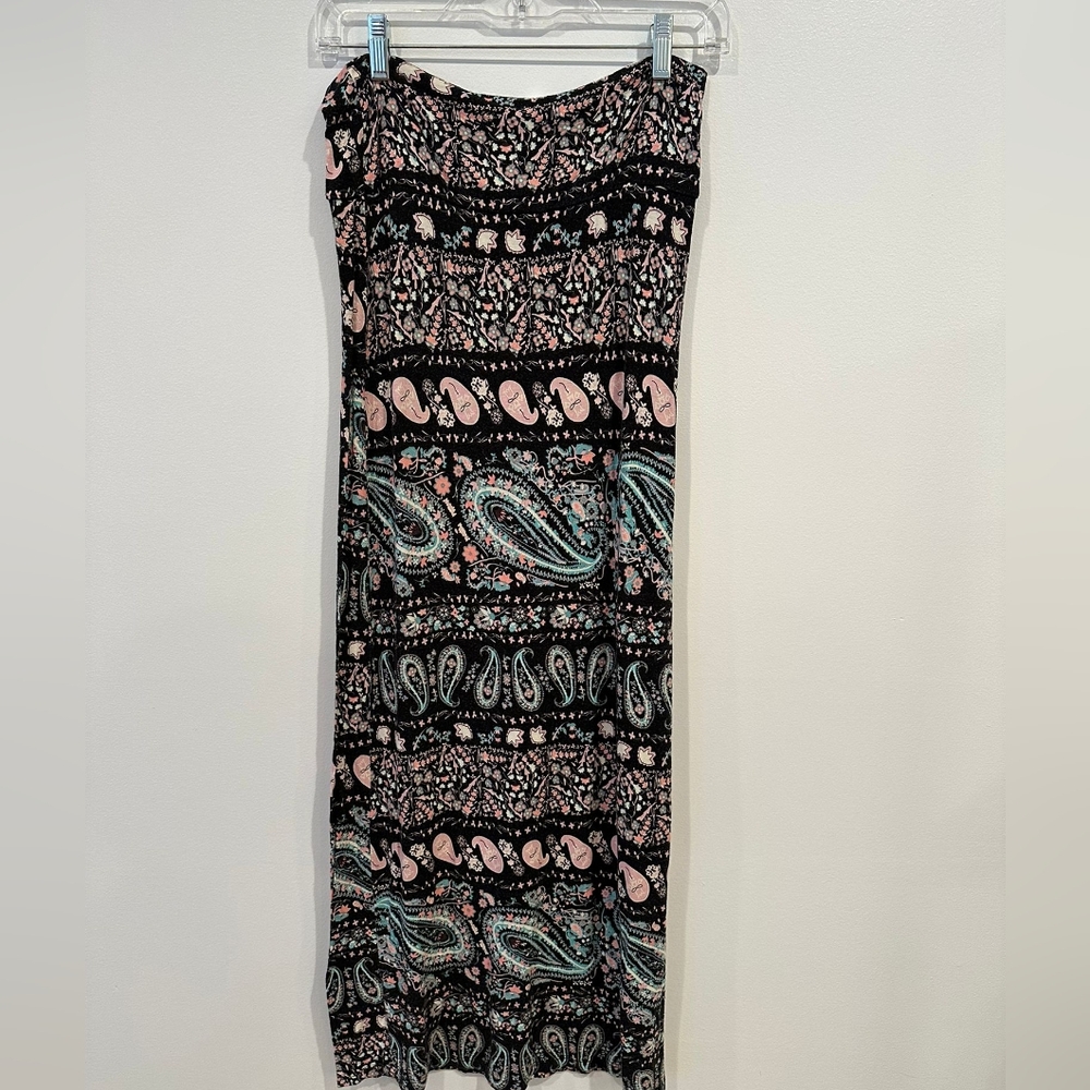 Rue21 Pink and Green Pencil Maxi Skirt